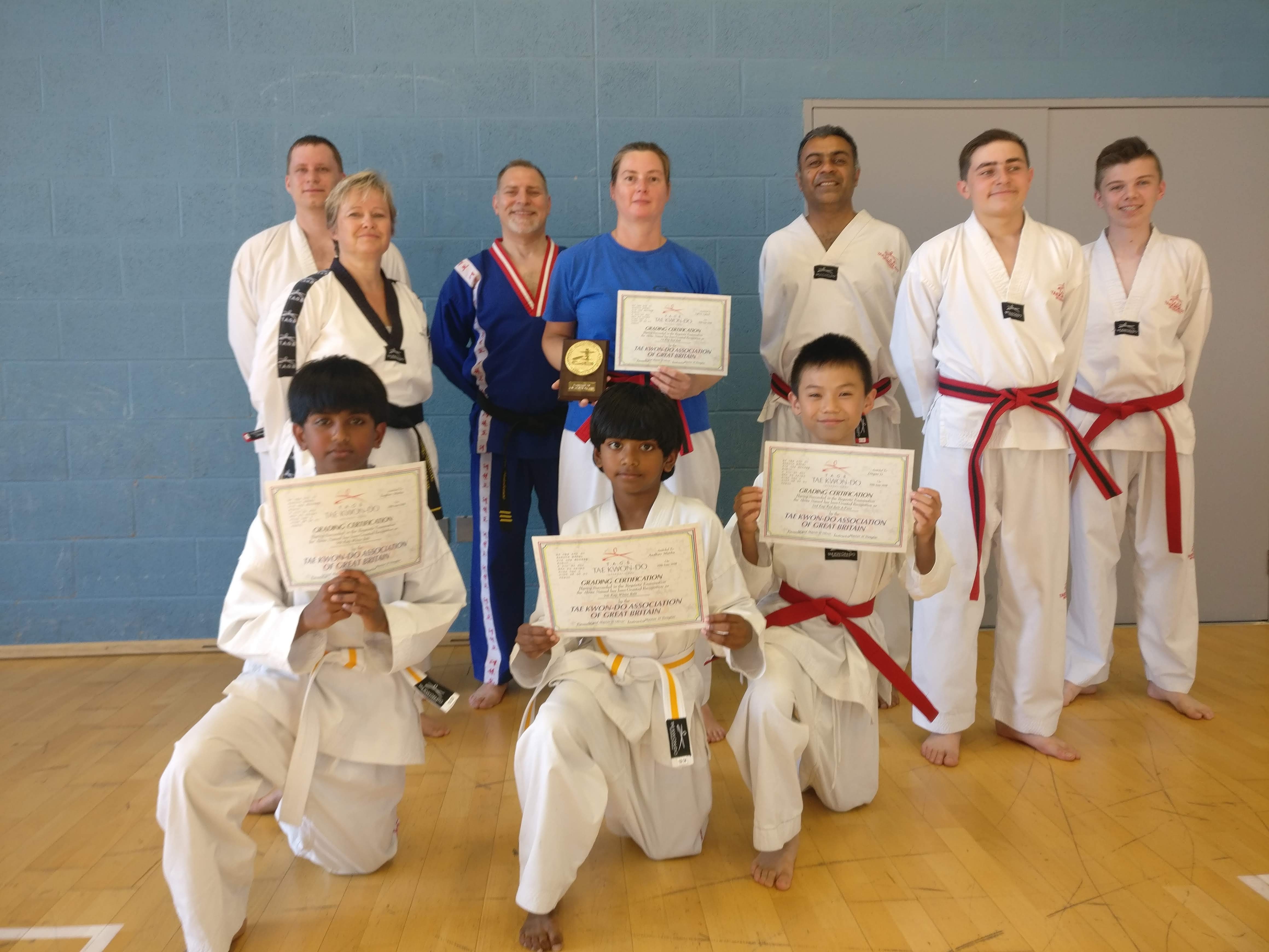 HEDTKD Galleries Colour Belt Grading results 2018 Student's receiving their belts at HED TKD