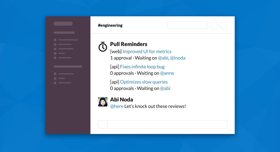 Pull Reminders Slack Chat