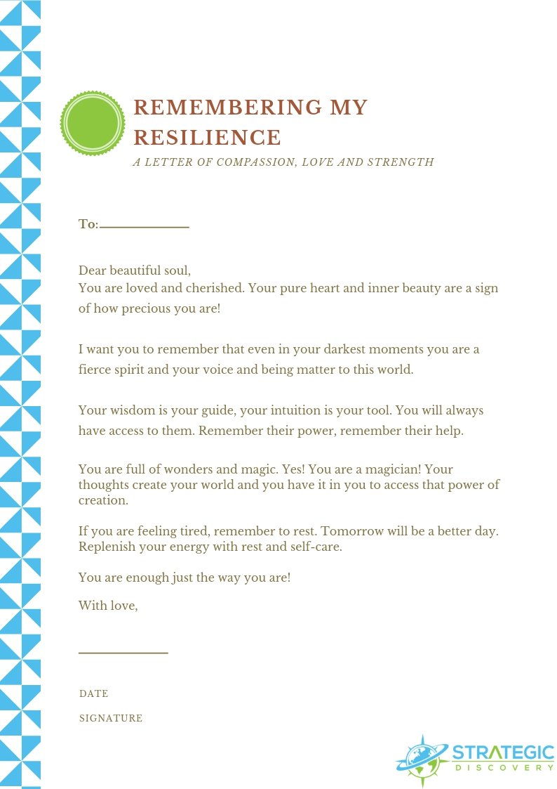 Letter of Compassion, Love and Strength