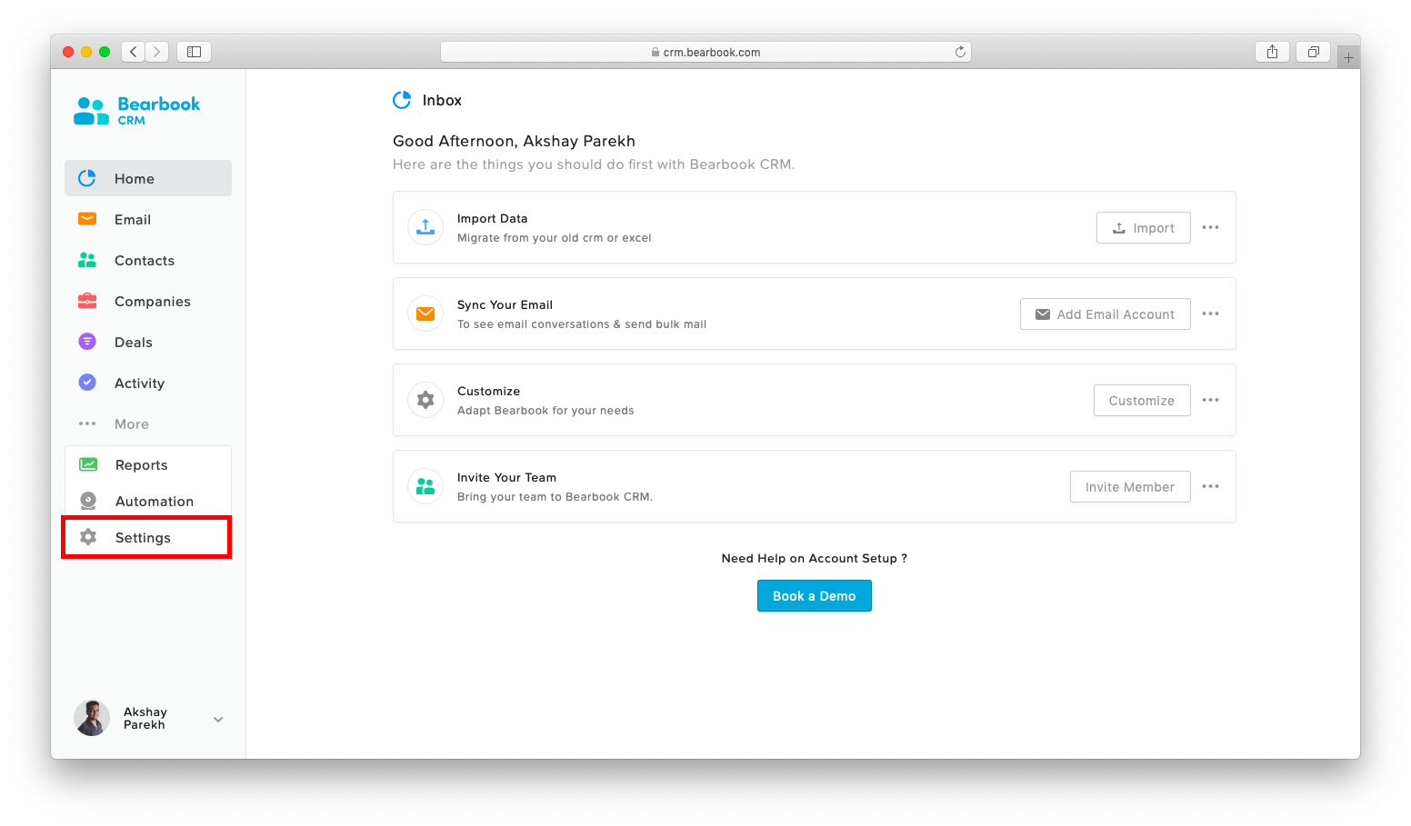 Bearbook CRM Customization