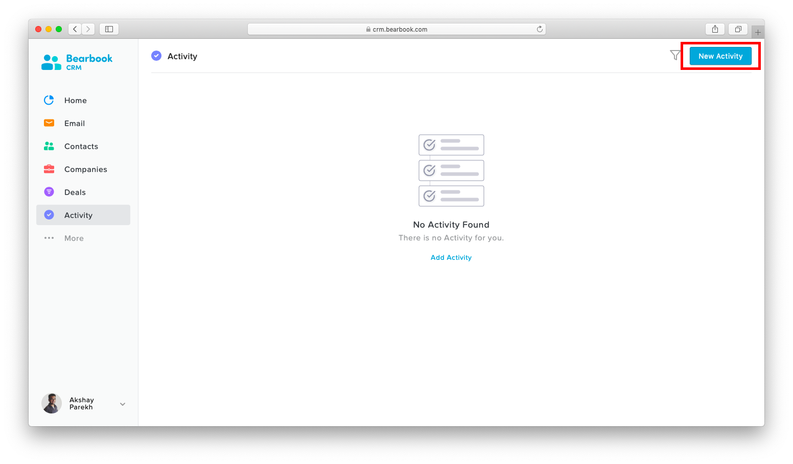 Activity Bearbook CRM