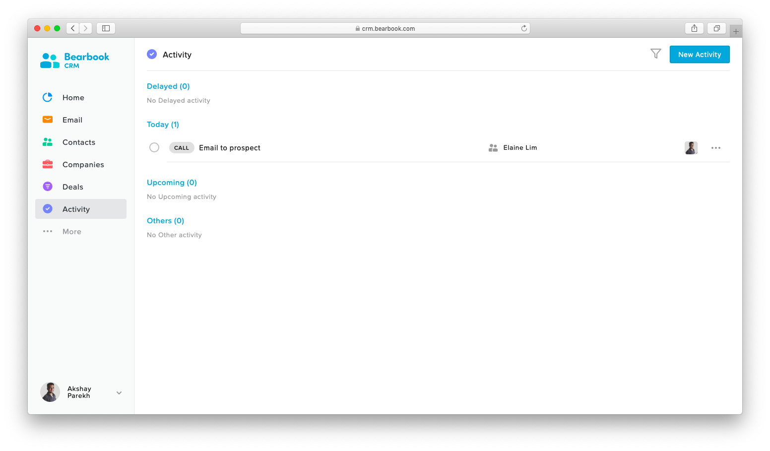 Activity Bearbook CRM