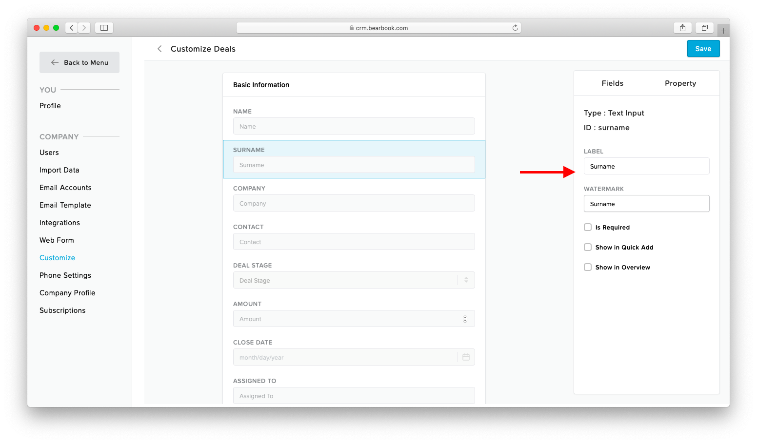 Deal Pipeline Bearbook CRM