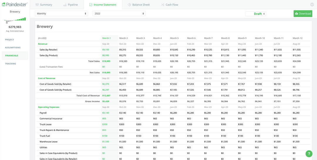 Brewery Financial Model Template Start Free