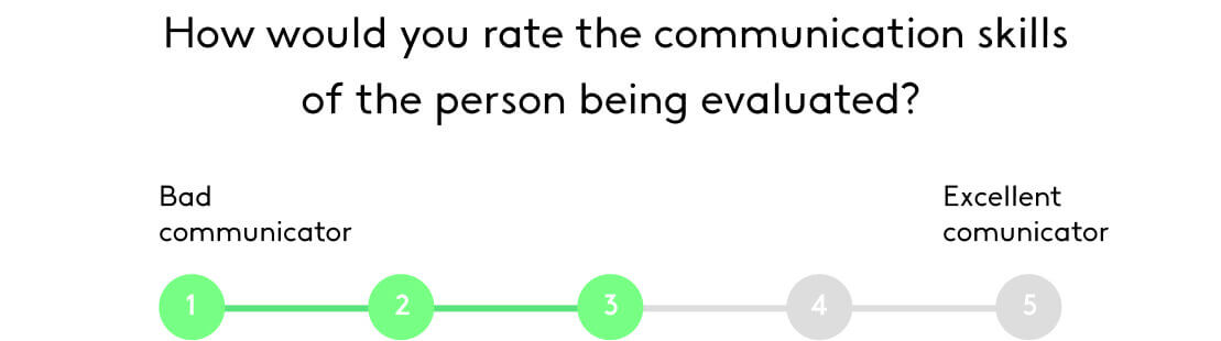 Example of semantic differential scale