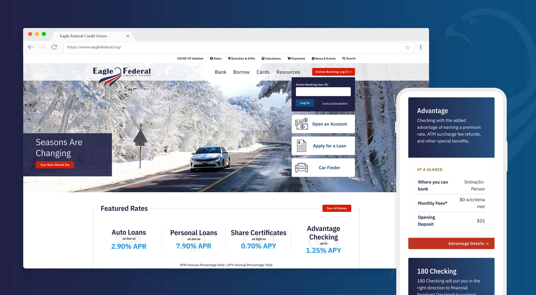 Eagle Federal Credit Union Website Design | Natasha Clark - Visual/UX  Designer