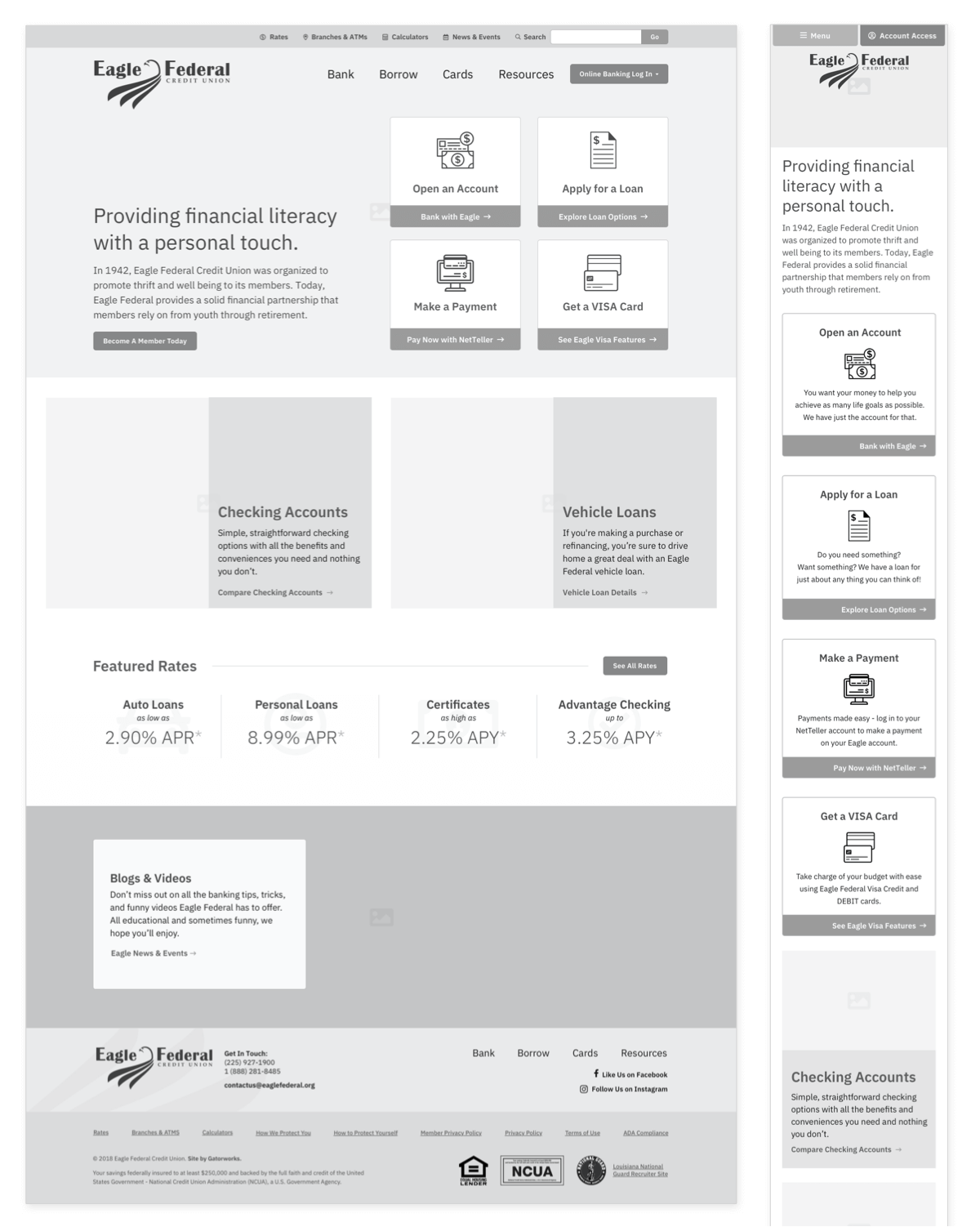 Eagle Federal Credit Union Website Design | Natasha Clark - Visual/UX  Designer