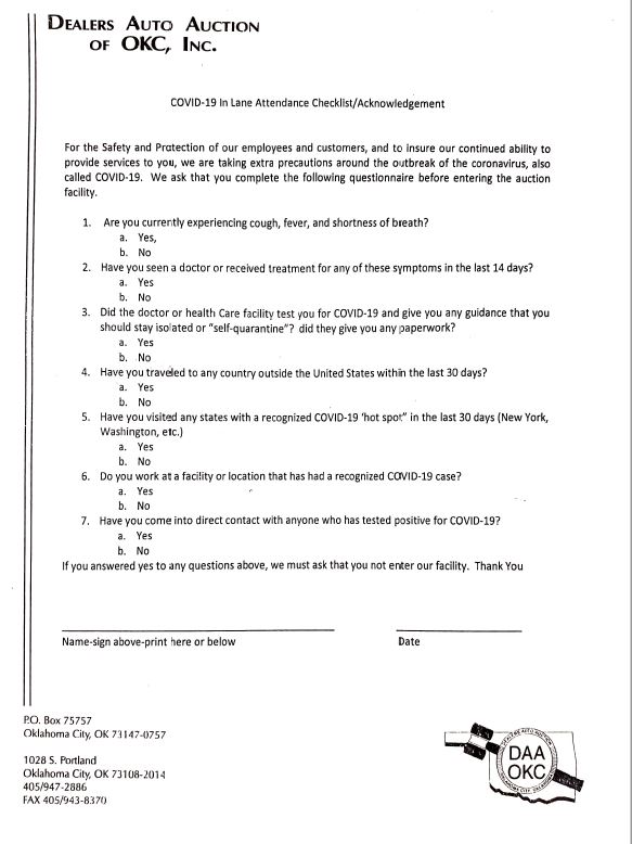 Dealer's Auto Auction of Oklahoma City