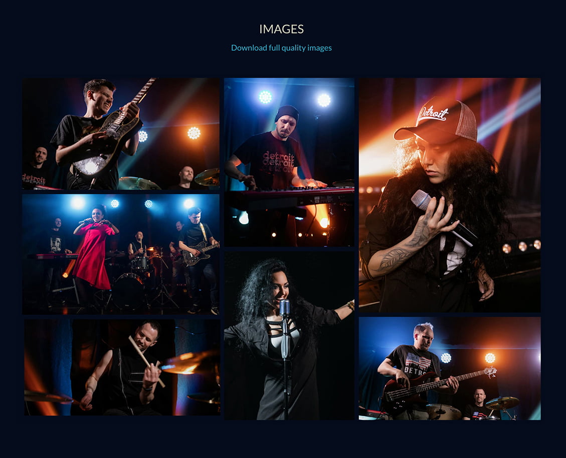 Example of displaying high-quality images on your EPK for download