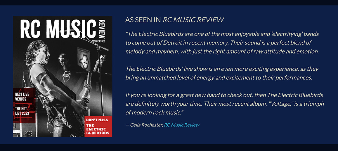 Example of press and accolades in a music EPK