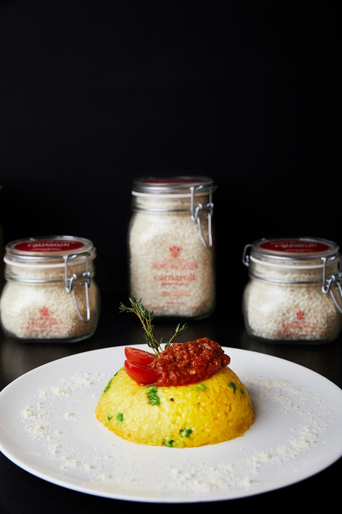 Tortino di Riso Carnaroli con Zafferano e Ragù
