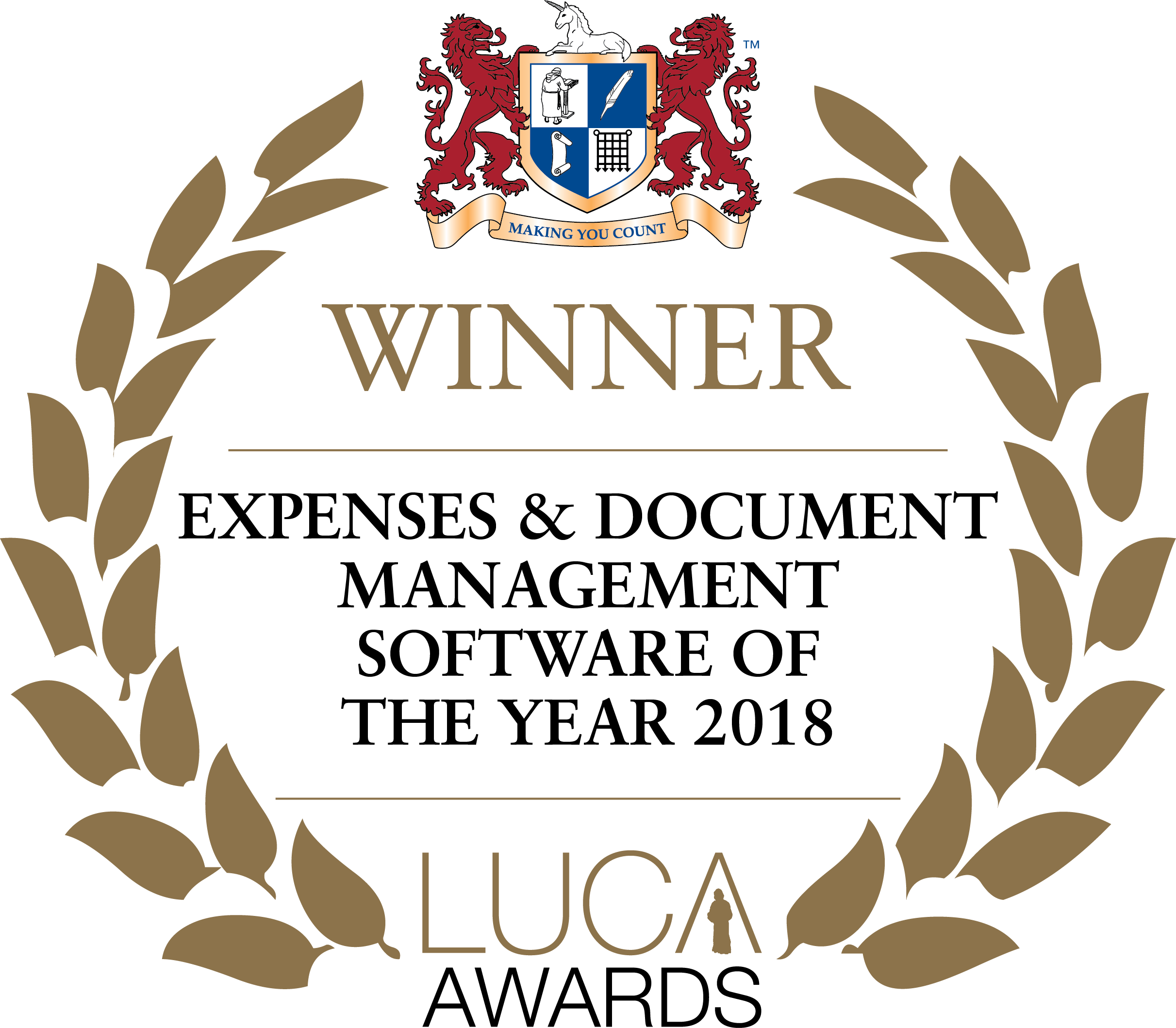 Winner Expenses and Document Management Software of the Year 2018 LUCA Awards