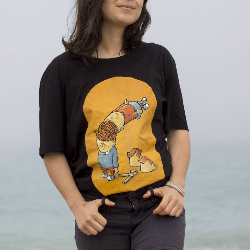 Tangled Mind Tshirt on girl at the beach