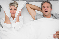 Strained relationship due to snoring.