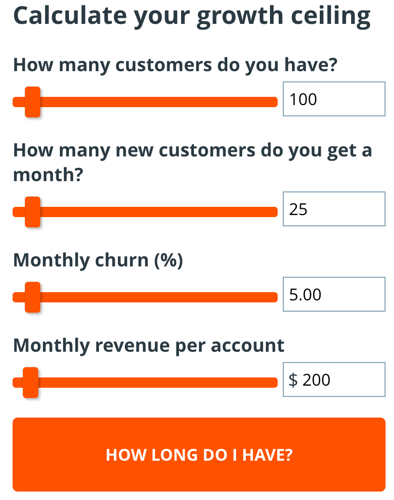 A screenshot of the growth calculator