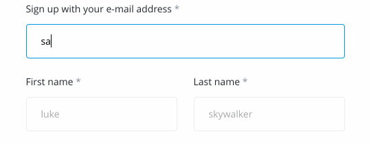 Clearbit autocompleting a form on Mention