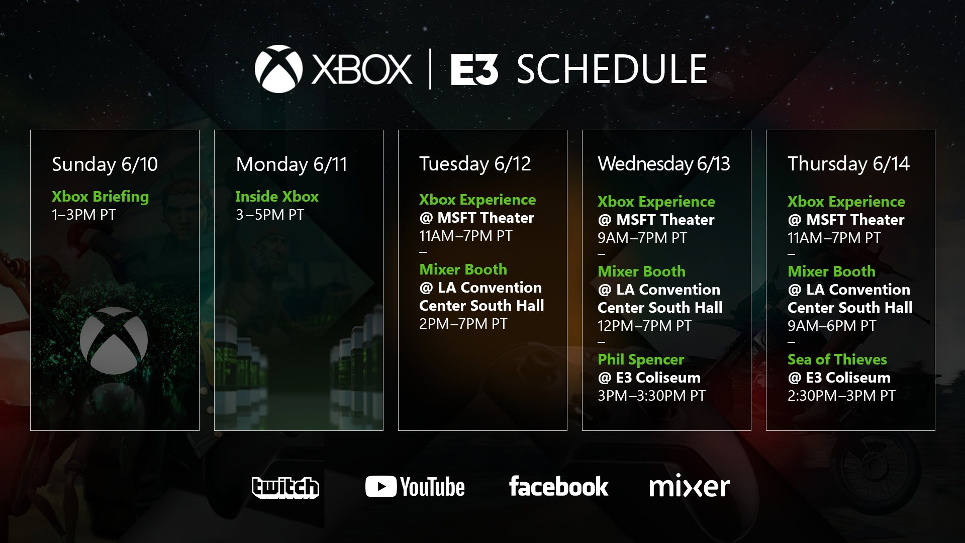 Microsoft advertises Nintendo's E3 Direct in it's E3 Schedule