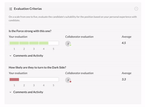 Add evaluation criteria for your collaborators