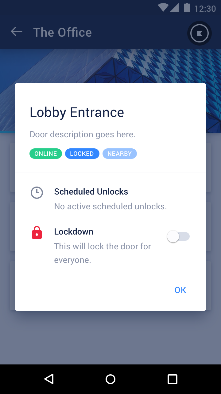 Kisi lockdown feature