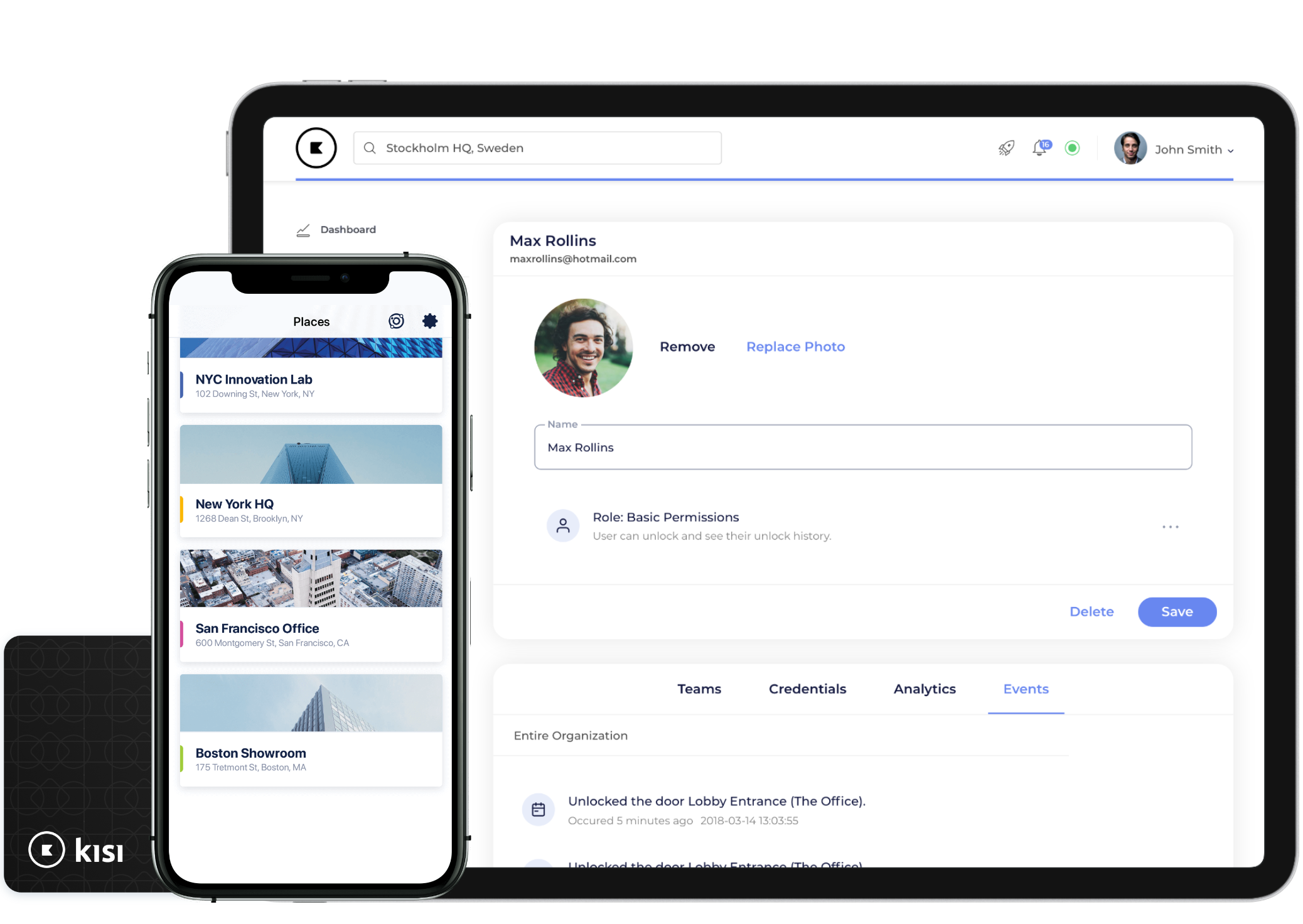 Kisi's Cloud-Based Access Control Software