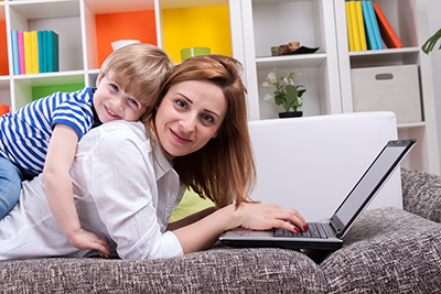 Mom scheduling appointment for her child to see an ENT specialist