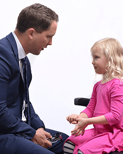 Mom scheduling appointment for her child to see an ENT specialist