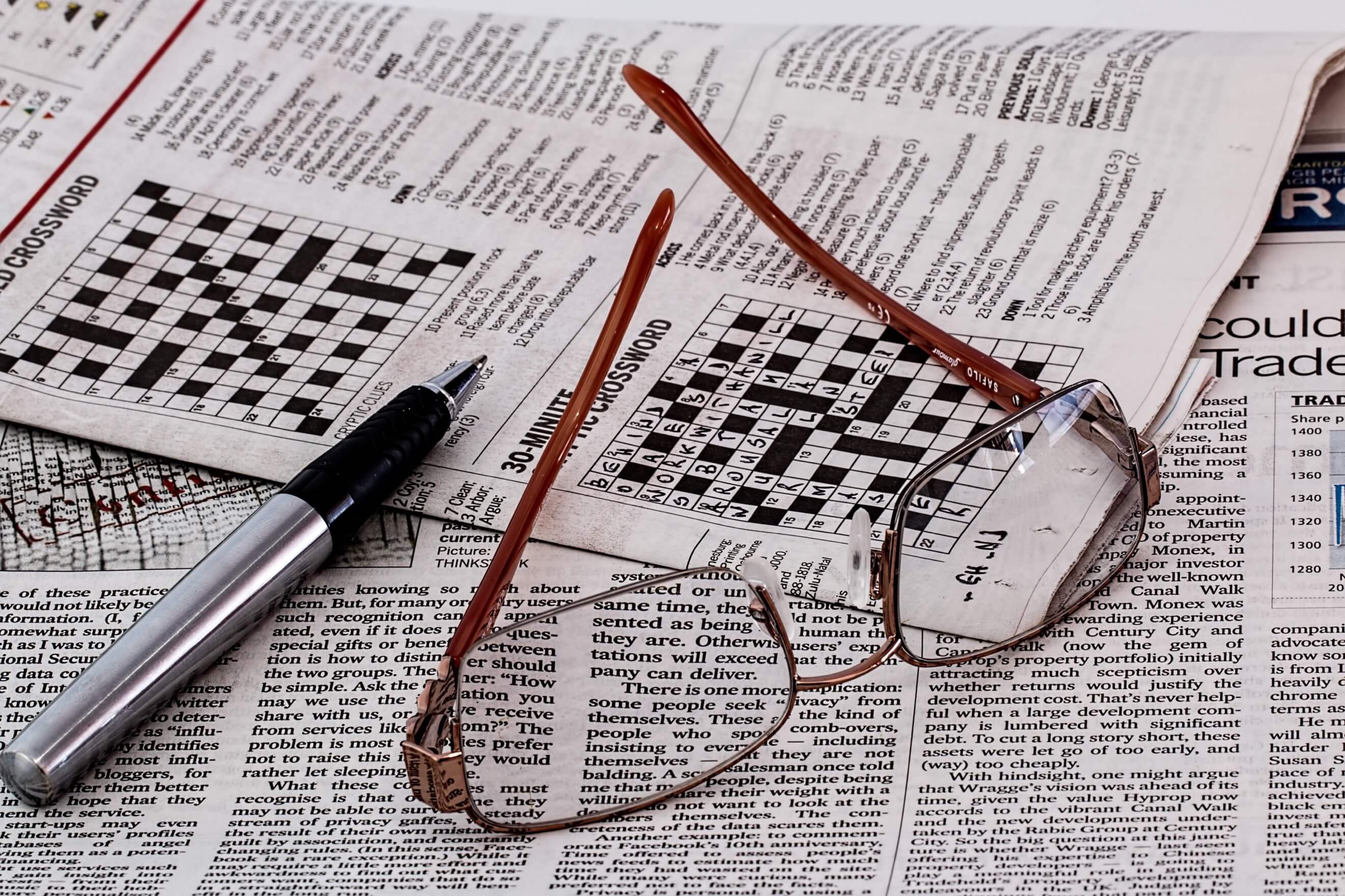 brain exercises for elderly crossword