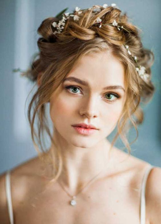 Crown braid - Autumn bridal hair
