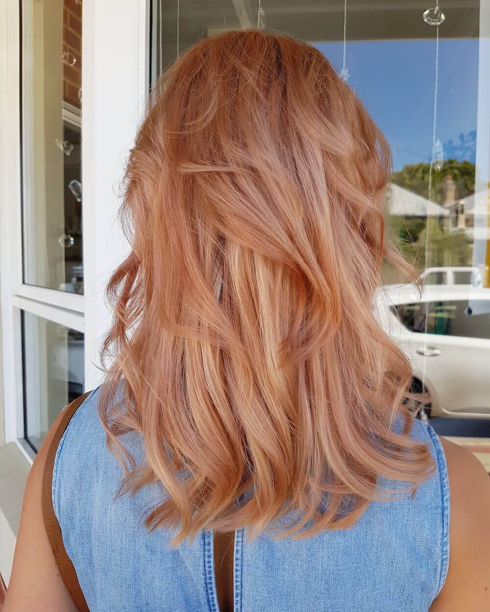 Rose gold hair - Kinks hairdressers Fremantle