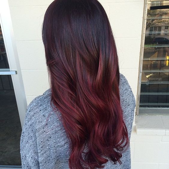 Burgundy babe - Winter hair trends 2018