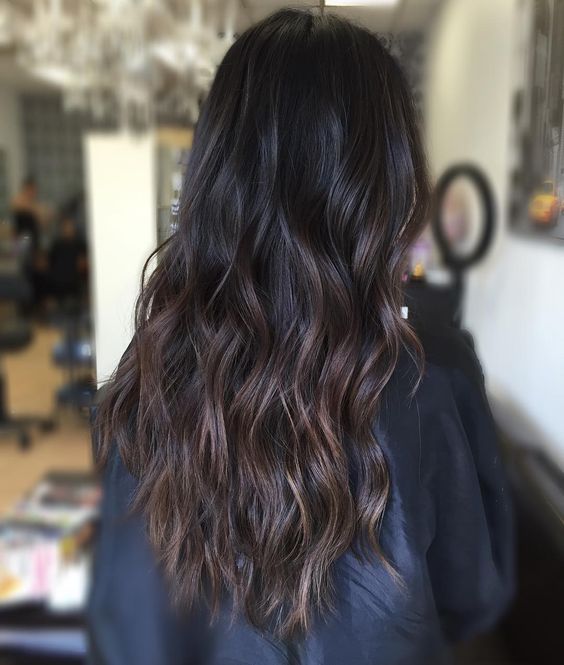 Black hair - Winter hair trends 2018