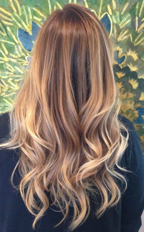 Golden brown balayage - Winter hair trends 2018
