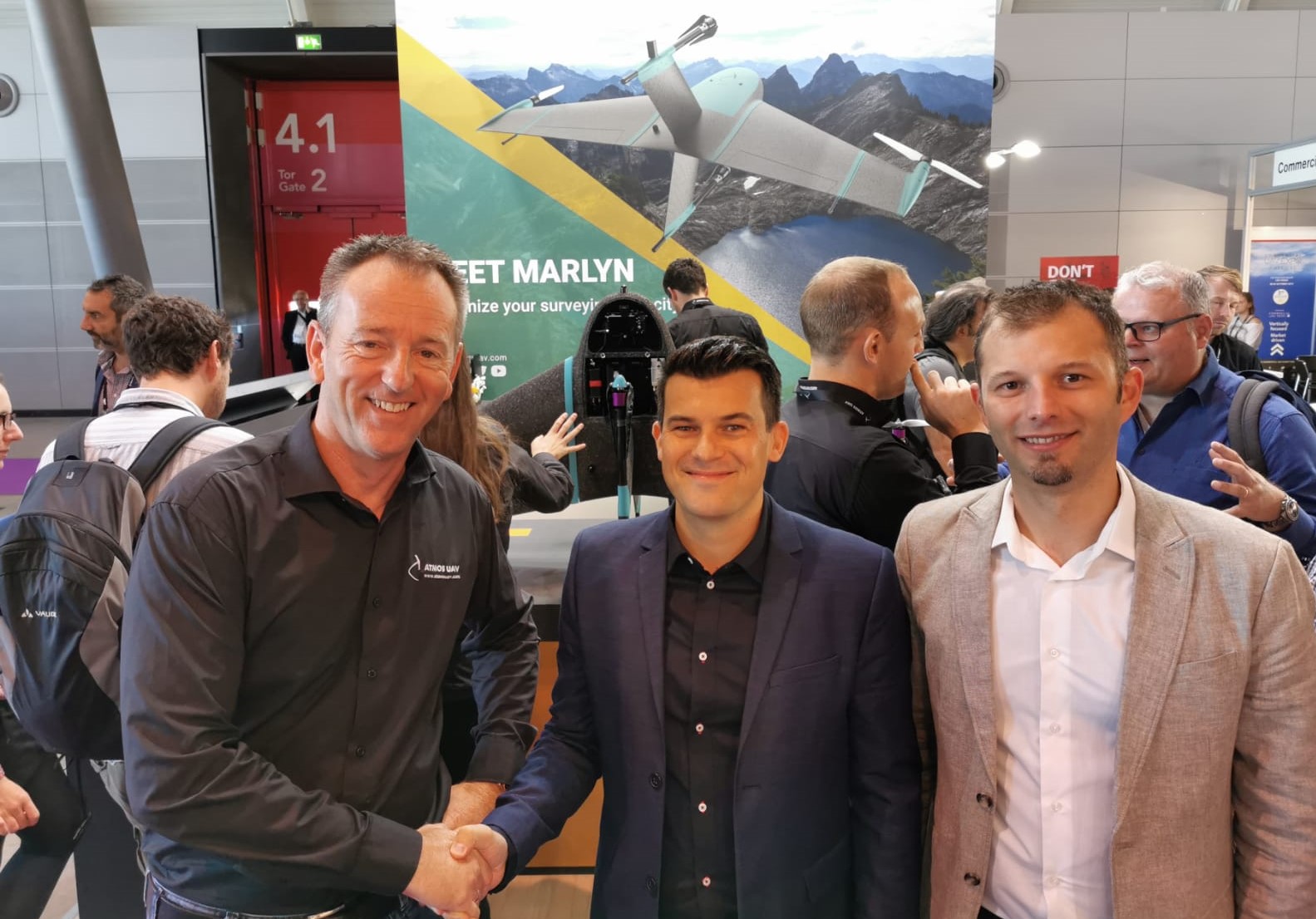 René Worms, Claudiu Toma, and Christian Onet (from left to right) at Intergeo 2019