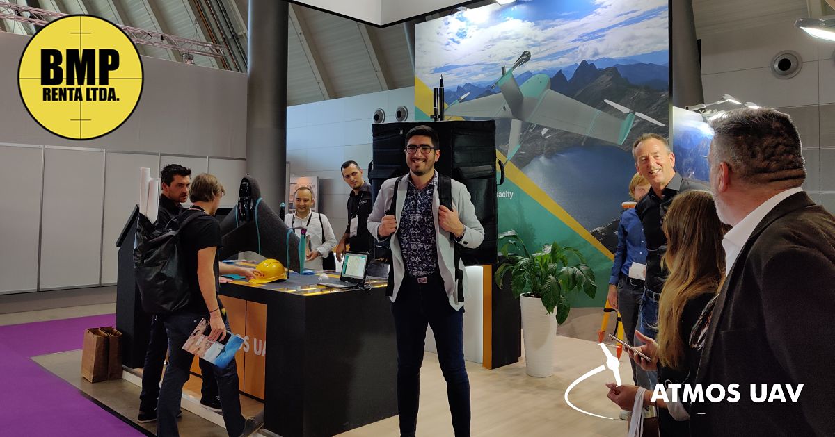 BMP Renta team at Atmos UAV stand (Intergeo 2019)