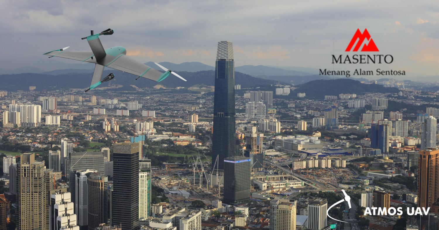 Marlyn VTOL drone flying over Kuala Lumpur