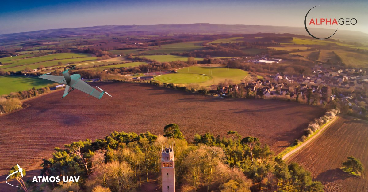 Illustration of a Marlyn Drone flying over Faringdon, United Kingdom