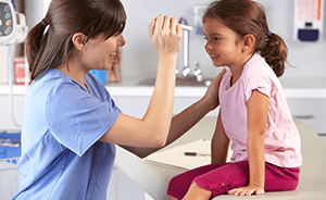 Child receiving ENT care from Lubbock Sinus specialists