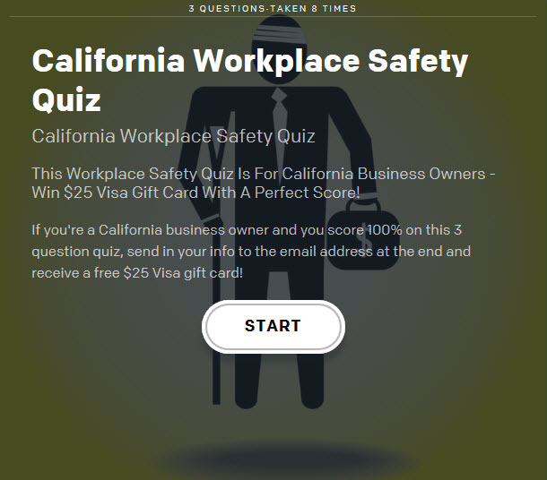 California Workplace Safety Quiz