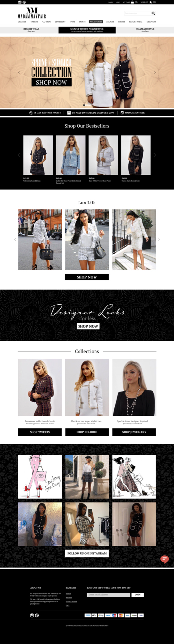 website homepage