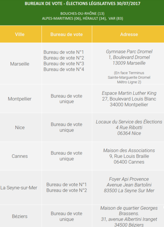 Élections Législatives 2017 - Consulat Général du Sénégal à Marseille