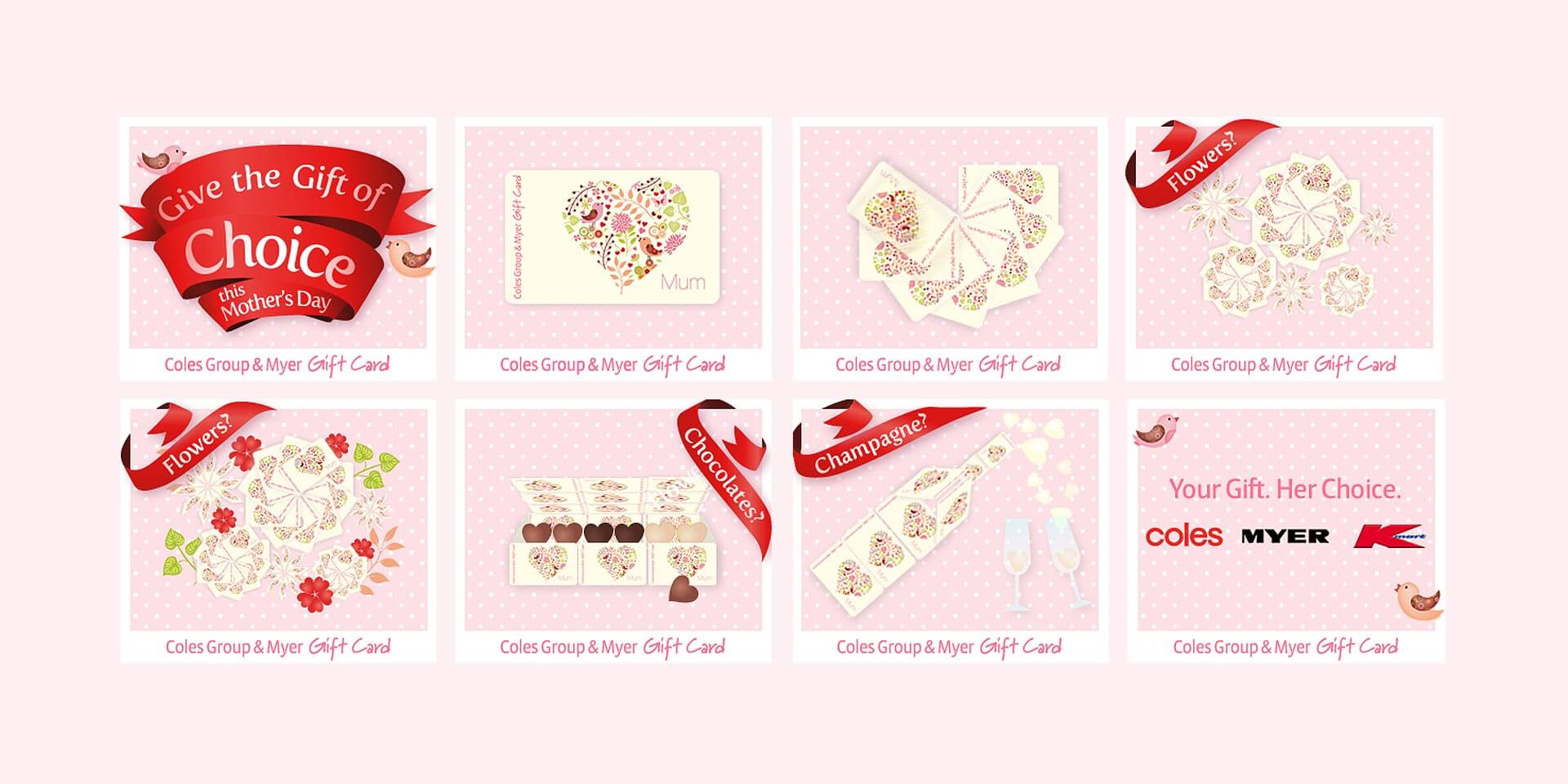 Coles Mothers Day, medium rectangle banner ad design