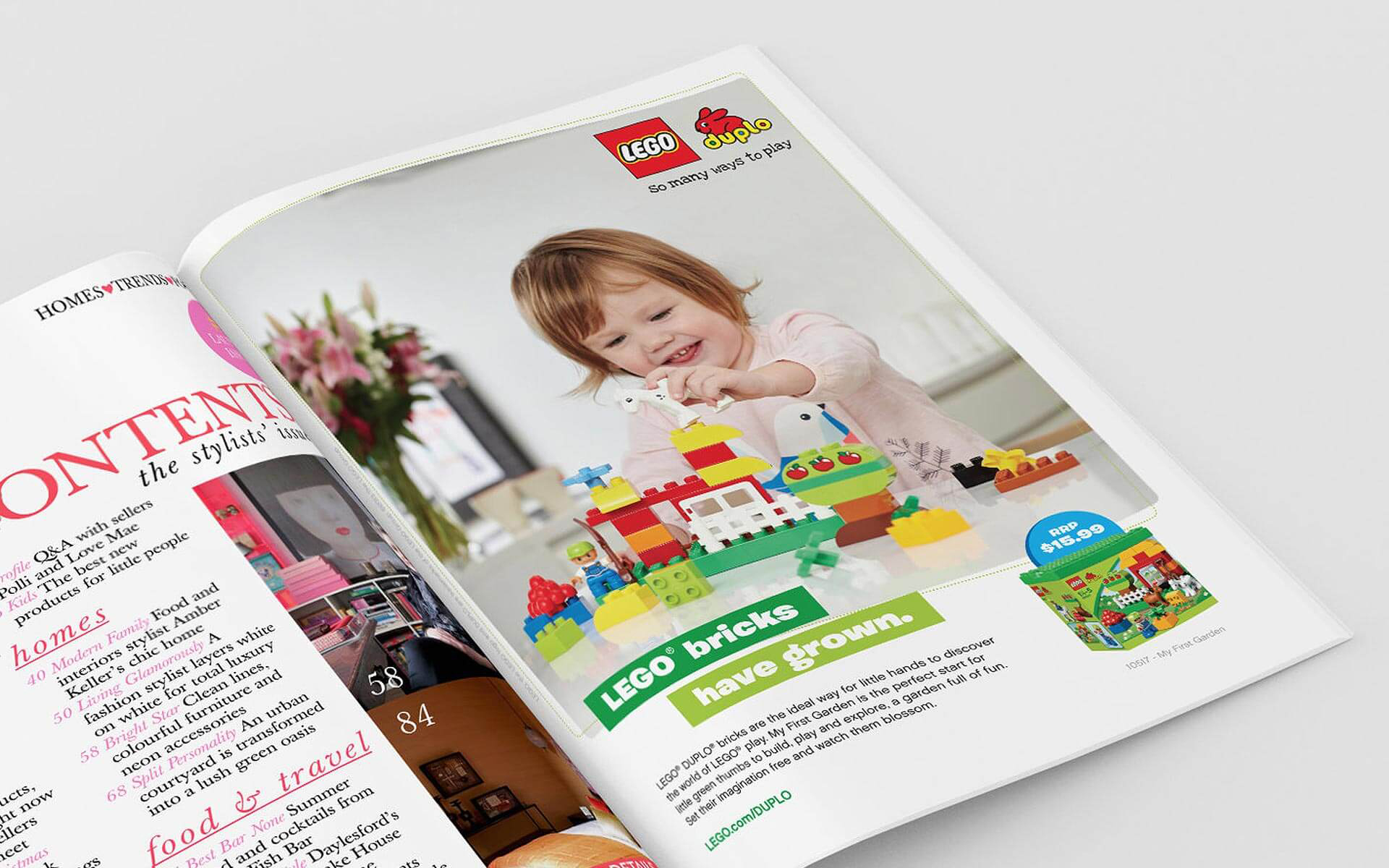 LEGO Duplo print ad, LEGO bricks have grown