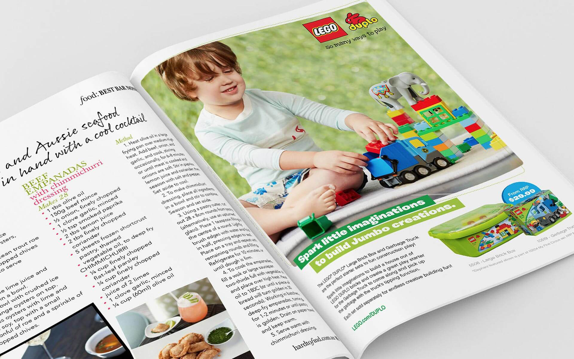 LEGO Duplo print ad, Spark little imaginations to build JUMBO creations