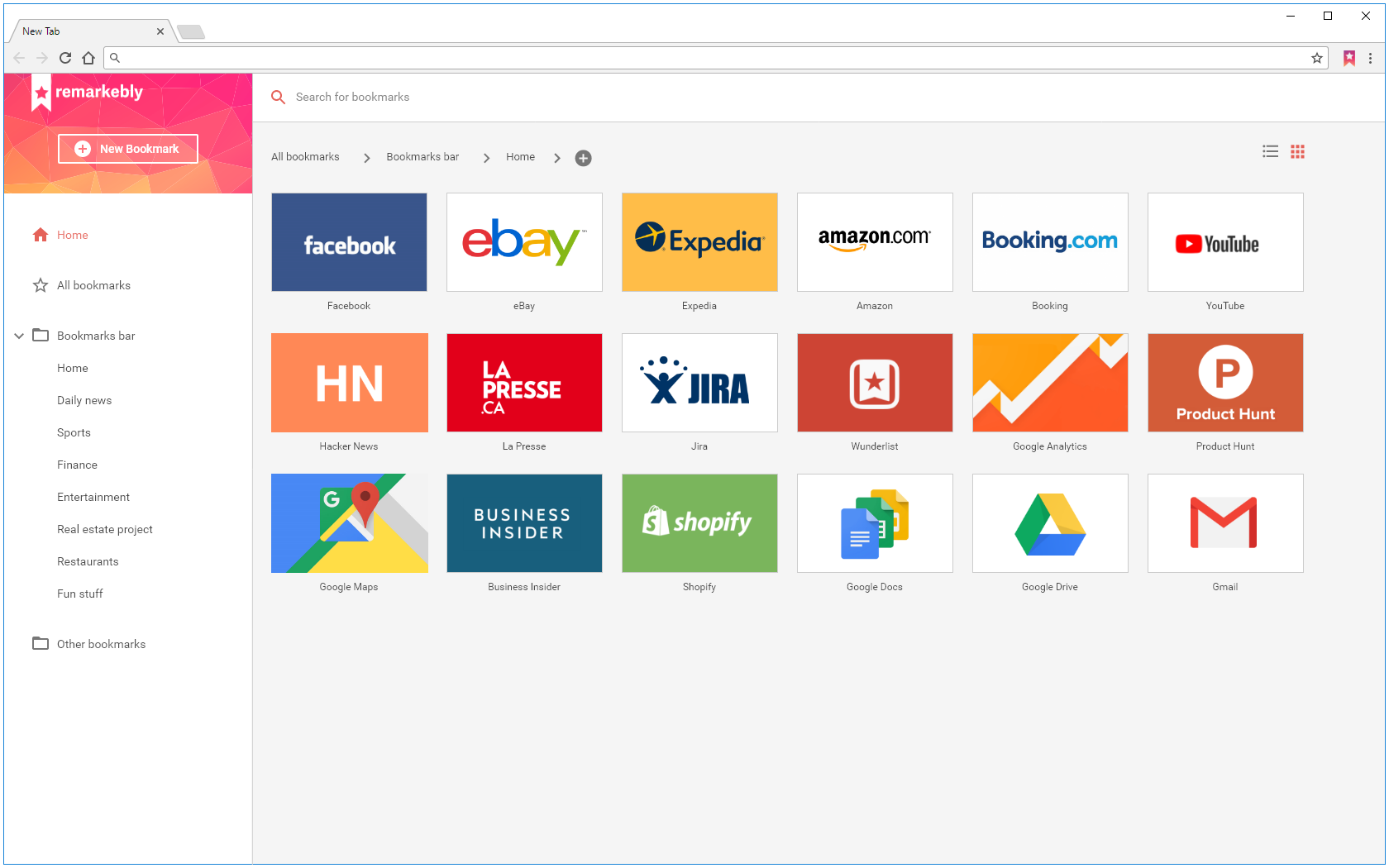 Remarkebly Bookmark Manager