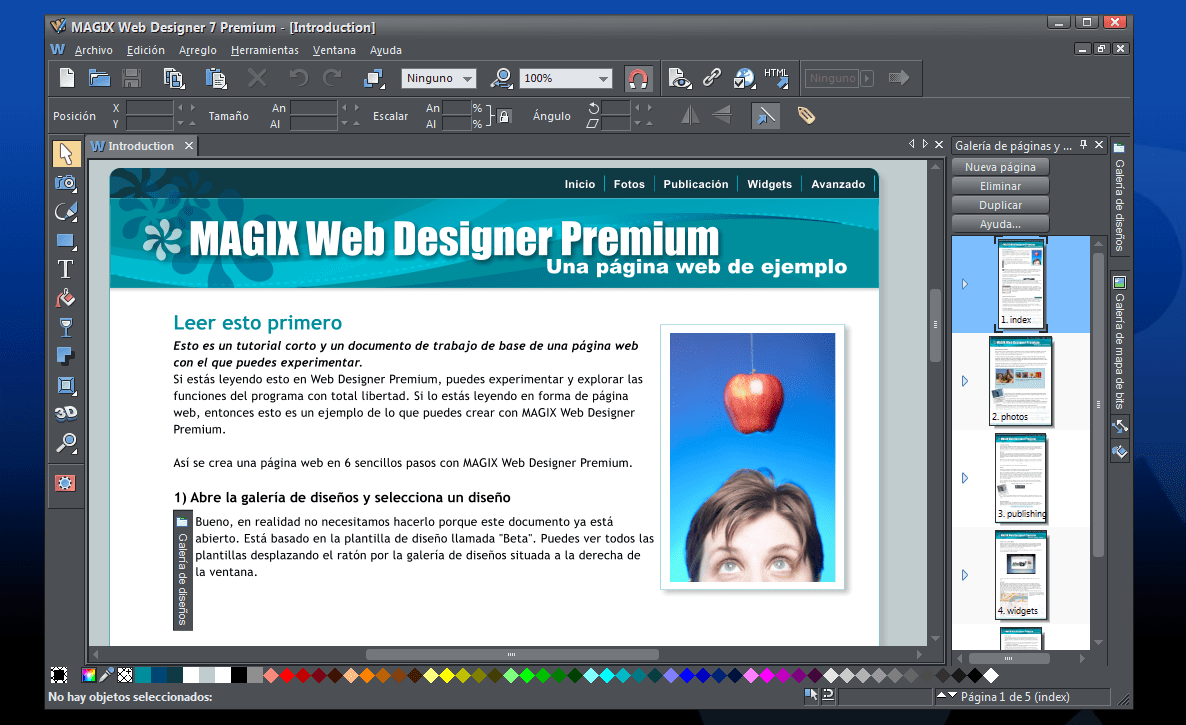 MAGIX Web Designer es uno de los softwares de diseño web favoritos de los diseñadores intermedios
