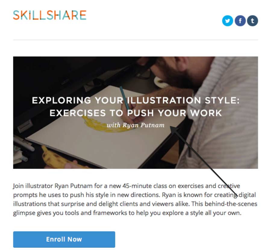 Email marketing tip: Use images with text in headers