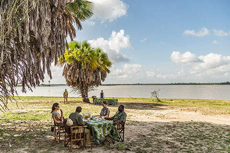 Breakfast next to Lake Nzerakera