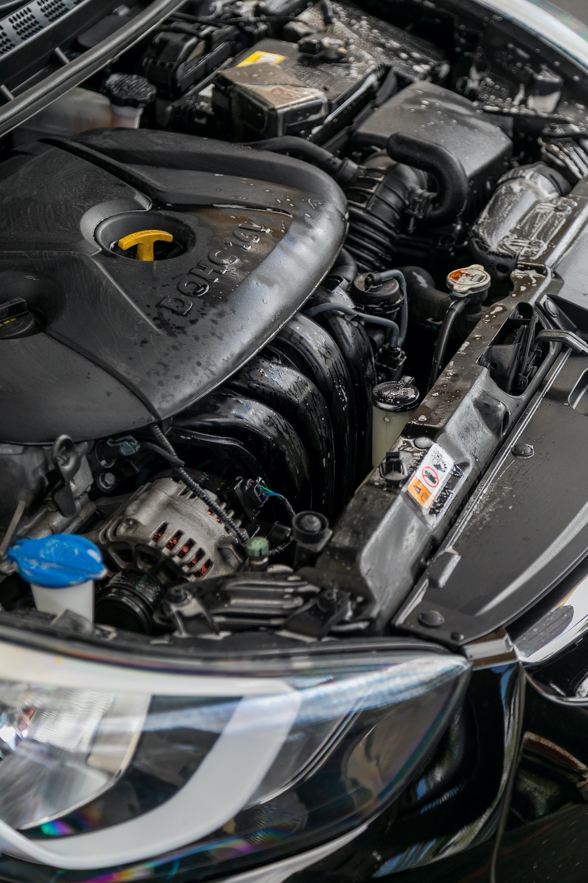 heavy degreaser to remove dirt and grime from engine