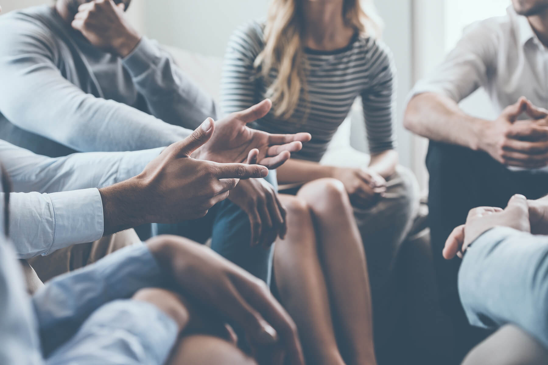 support group helping each other
