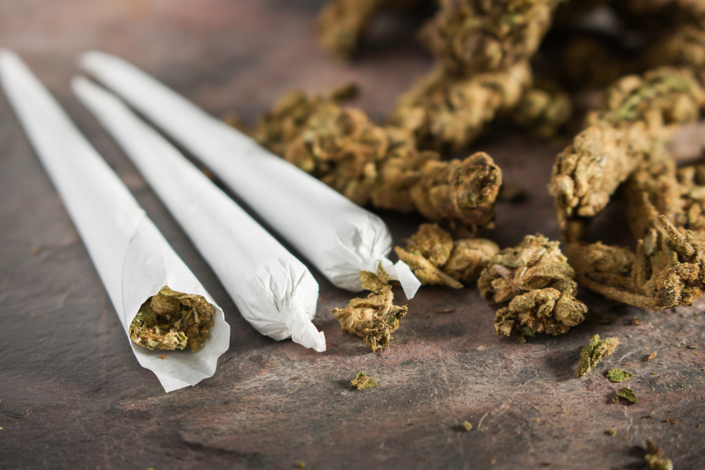 marijuana rolled into joint